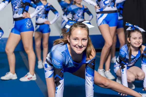 Portrait of beautiful cheerleaders — Stock Photo, Image