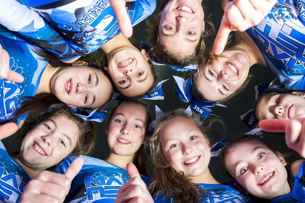 Portrait of beautiful cheerleaders — Stock Photo, Image