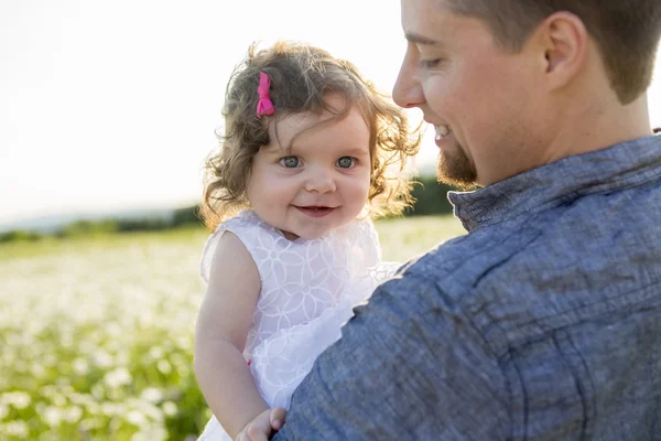 Happy joyful father with daughter — Stock Photo, Image