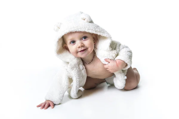 Baby diaper girl isolated on white background — Stock Photo, Image