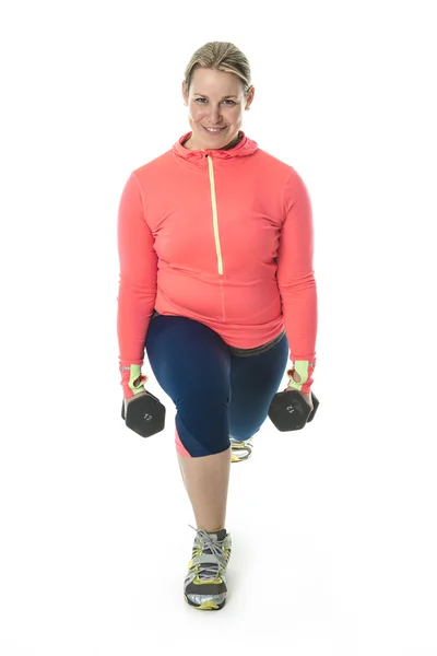 Bella donna esercizio fisico — Foto Stock