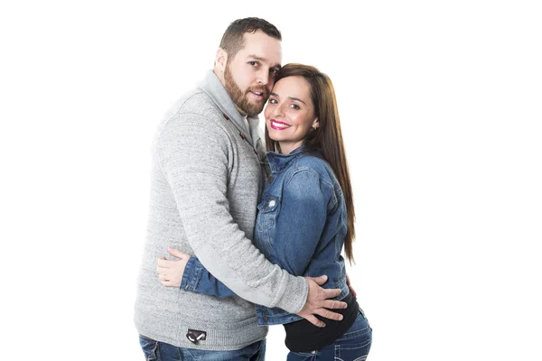 Ritratto di giovane coppia attraente sorridente , — Foto Stock