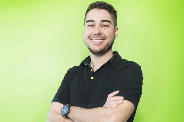 Young caucasian smiling handsome man — Stock Photo, Image