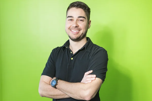 Young caucasian smiling handsome man — Stock Photo, Image