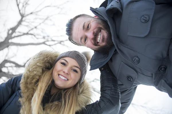 Dos amigos invierno temporada — Foto de Stock