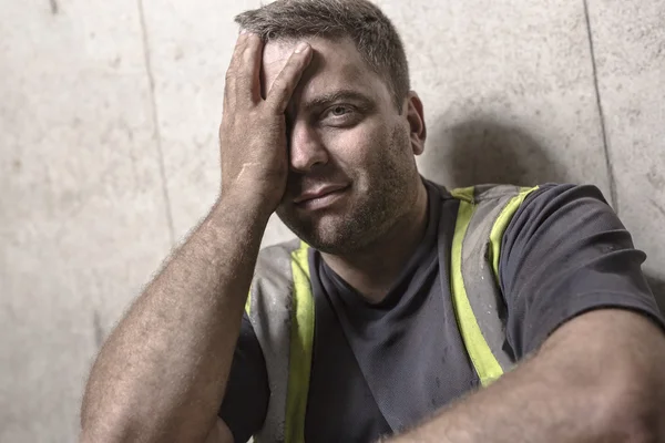 Hombre estresado. trabajador retrato emoción —  Fotos de Stock