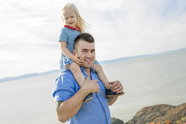 Father and Daughter Playing, Having Fun Together — Stock Photo, Image