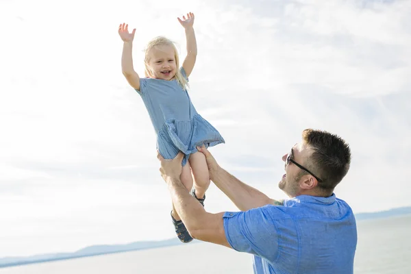 Father and Daughter Playing, Having Fun Together — Stock Photo, Image