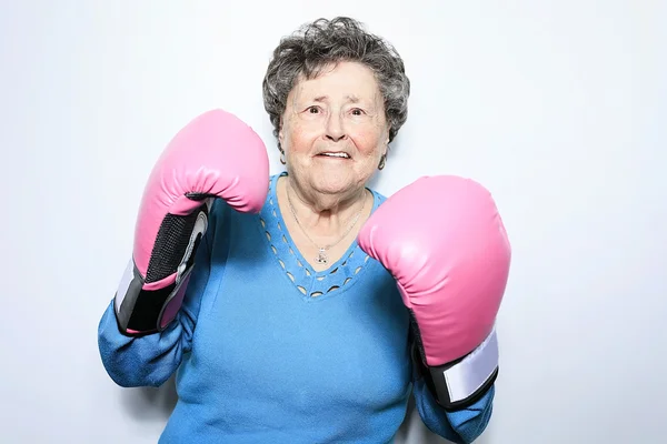 An old senior woman fight for cancer — Stock Photo, Image