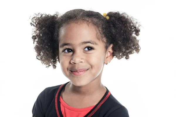 Cute african american on white background — Stock Photo, Image