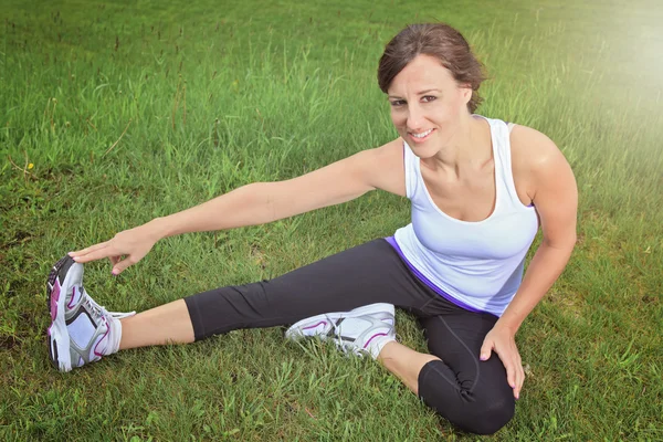 Una donna sportiva — Foto Stock