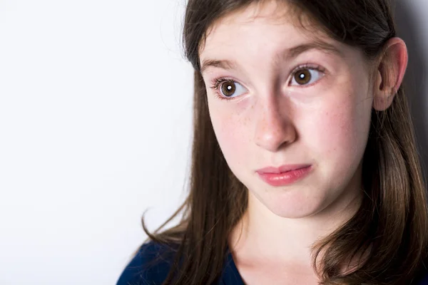 Γκρο πλαν ενός 10χρονου κοριτσιού — Φωτογραφία Αρχείου