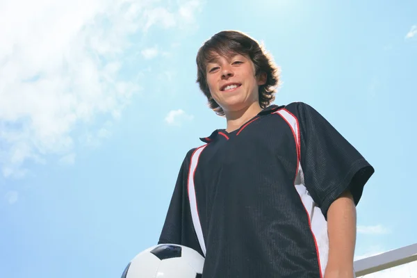 Miúdo do futebol — Fotografia de Stock