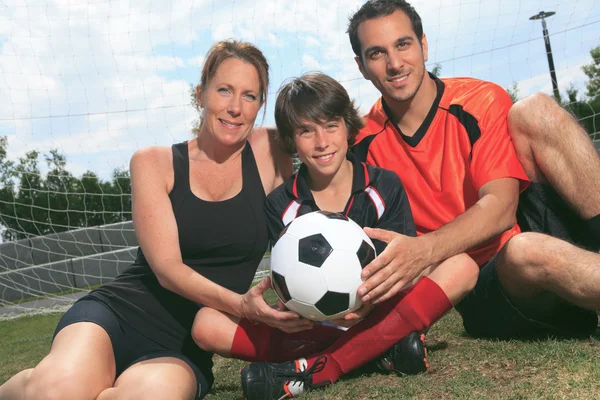 Miúdo do futebol — Fotografia de Stock