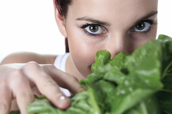 Eye Salad Holding — Stock Photo, Image