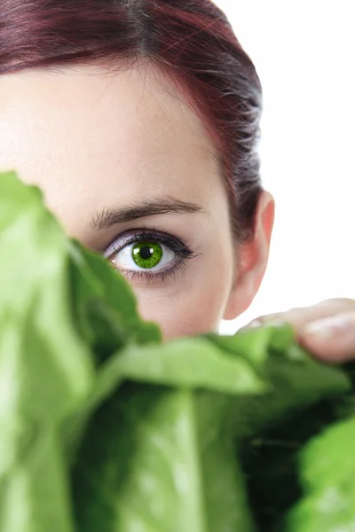 Eye Salad Holding — Stock Photo, Image