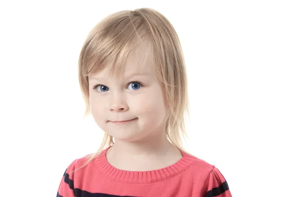 Menina bonita com grande olho azul — Fotografia de Stock