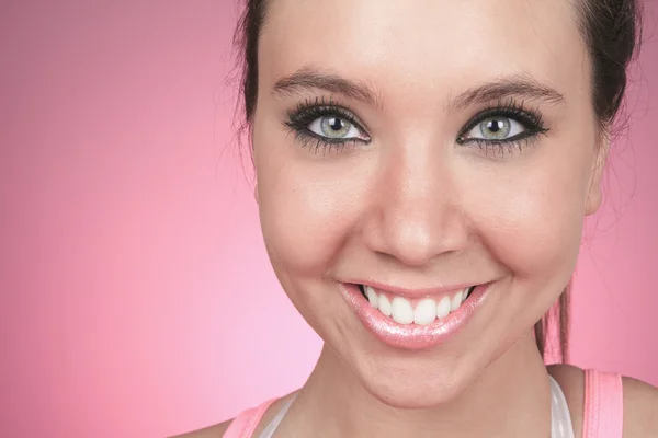 Cara de mulher modelo de beleza. Pele perfeita . — Fotografia de Stock