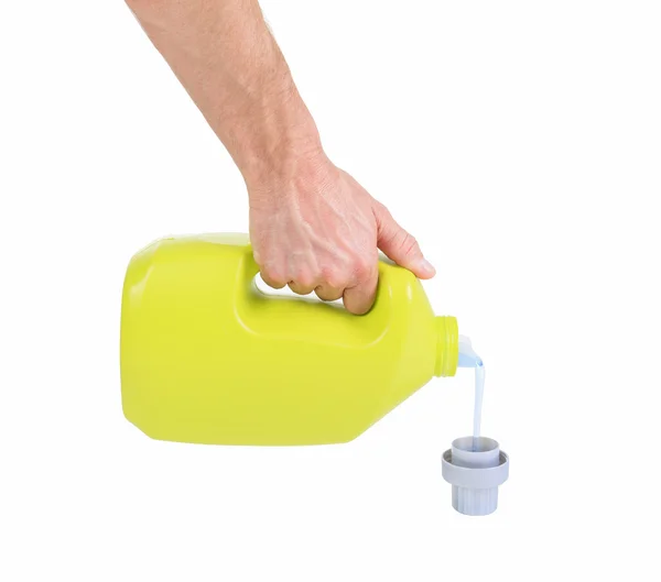 黄色の洗剤ボトル — ストック写真
