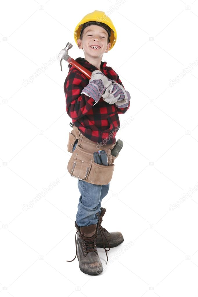 child pretending to be strong man Stock Photo - Alamy