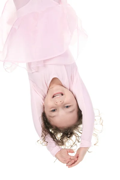 Menina balerina dançarina isolado no fundo branco — Fotografia de Stock