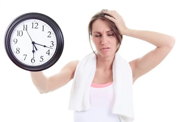 A Fitness woman in front of a white background — Stock Photo, Image