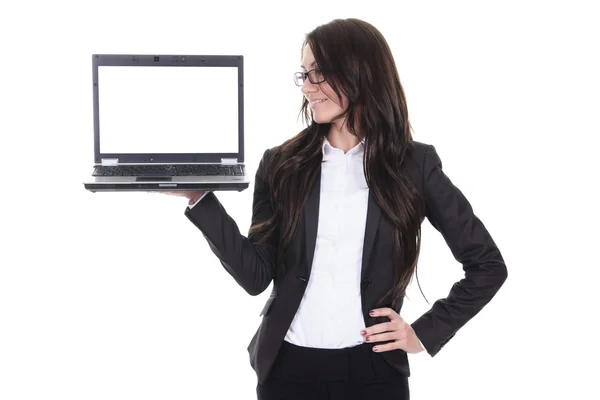 A business woman, isolated on white background — Stock Photo, Image