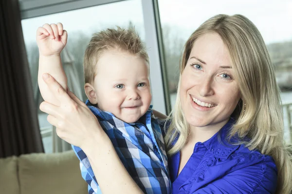 A Mother with is one Years Old Boy — Stock Photo, Image