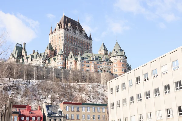 Chateau Frontenac no inverno, Quebec City, Quebec, Canadá — Fotografia de Stock