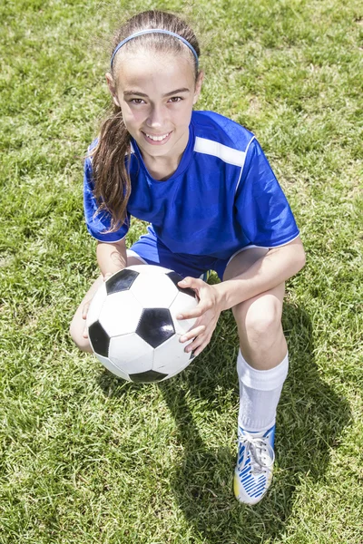 Έφηβος νεολαία ποδόσφαιρο — Φωτογραφία Αρχείου