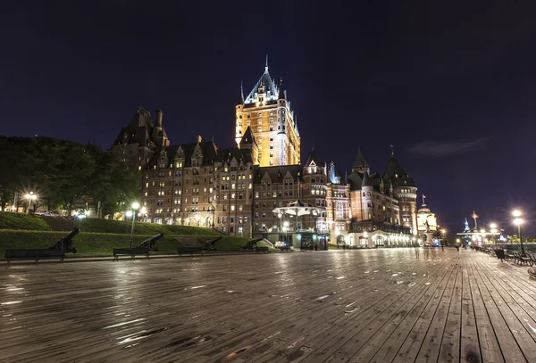 Frontenac Castle in Old Quebec city — 图库照片