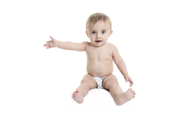 Sweet little girl sitting — Stock Photo, Image