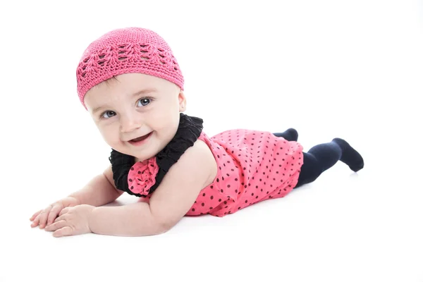 Cute little baby girl pink — Stock Photo, Image