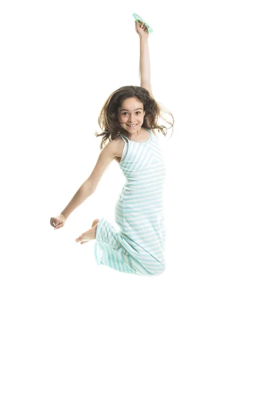 Menina adolescente vestindo no verão — Fotografia de Stock