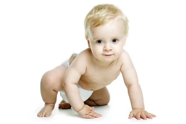 Małe dziecko na białym tle — Zdjęcie stockowe