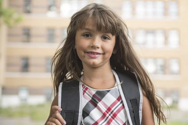 Otto anni ragazza della scuola — Foto Stock