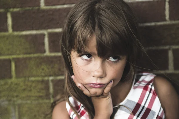 Acht jaar oude school meisje — Stockfoto