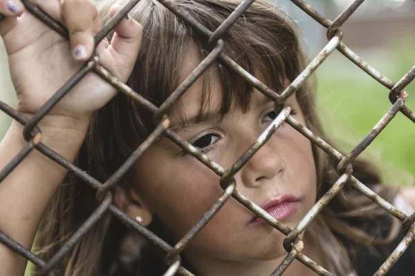 Eight years old school girl — Stock Photo, Image