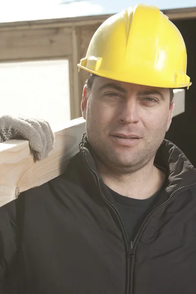 Two construction men working outside — Stock Photo, Image