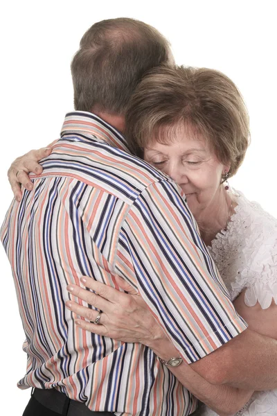 Senior Couple Isolated on a white Background — Stock Photo, Image