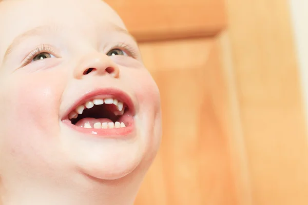 Happy 2 years old baby boy. Kid is smiling, grinning. — Stock Photo, Image