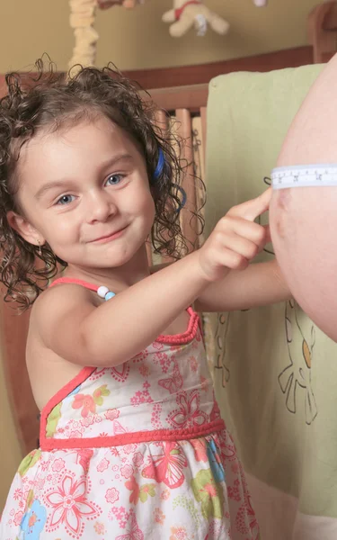 Vientre mujer niño cinta — Foto de Stock