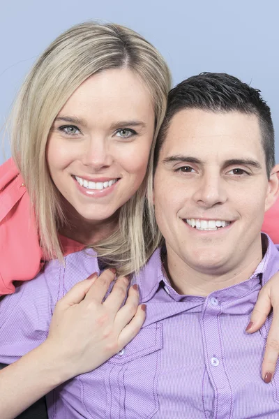 Couple at home relaxing in sofa — Stock Photo, Image