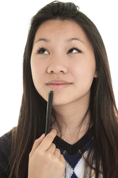 Young Asian student isolated on white background. — Stock Photo, Image