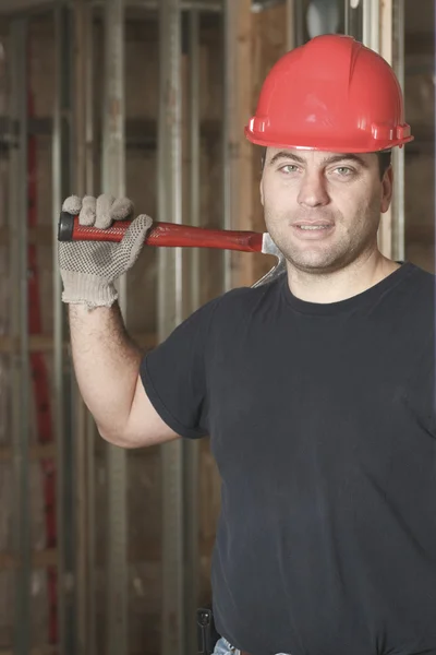 Un ouvrier de la construction — Photo
