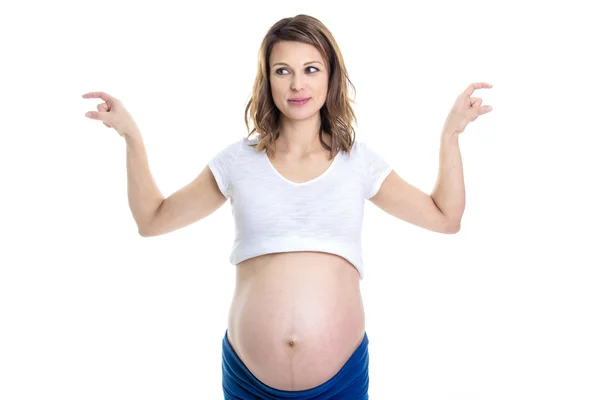 Beautiful Portrait of young pregnant woman — Stock Photo, Image