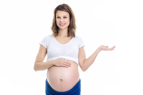 Beautiful Portrait of young pregnant woman Stock Picture