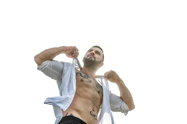 A sexy man with tattoo — Stock Photo, Image