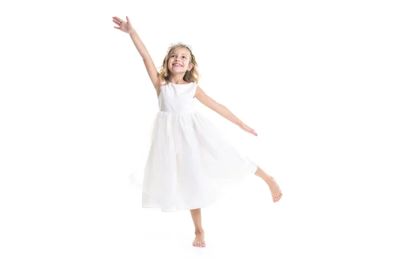 Menina vestido branco — Fotografia de Stock