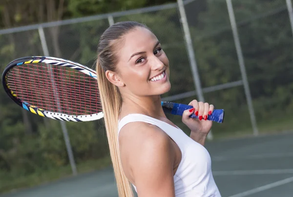 Uma mulher tenista — Fotografia de Stock